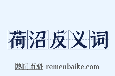 荷沼反义词是什么意思的图片